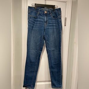 American Eagle Outfitters Medium Wash Stretch Jegging Denim Skinny Jeans Size 8